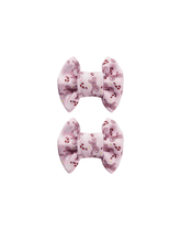 Peppermint Twist Bow Clips